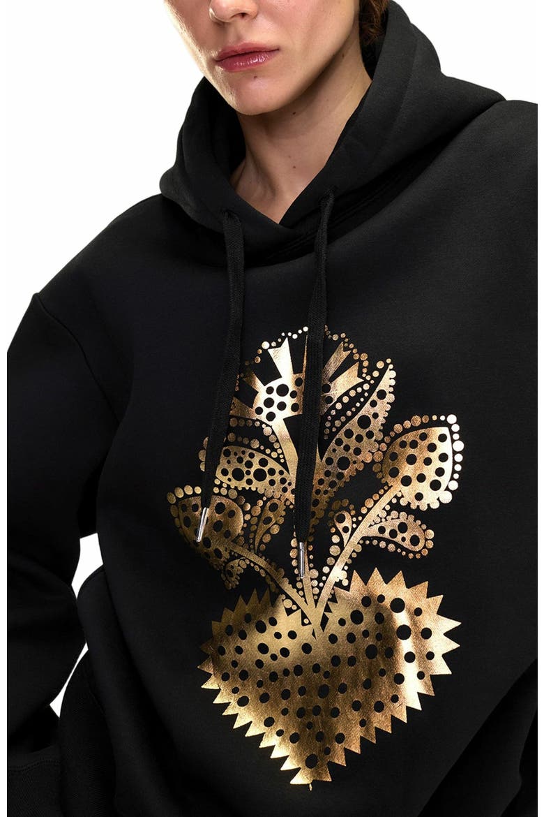 Heart of Gold Hoodie, Alternate, color, BLACK