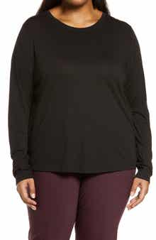 Vince Essential Long Sleeve Pima Cotton Top