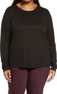 Vince Essential Long Sleeve Pima Cotton Top