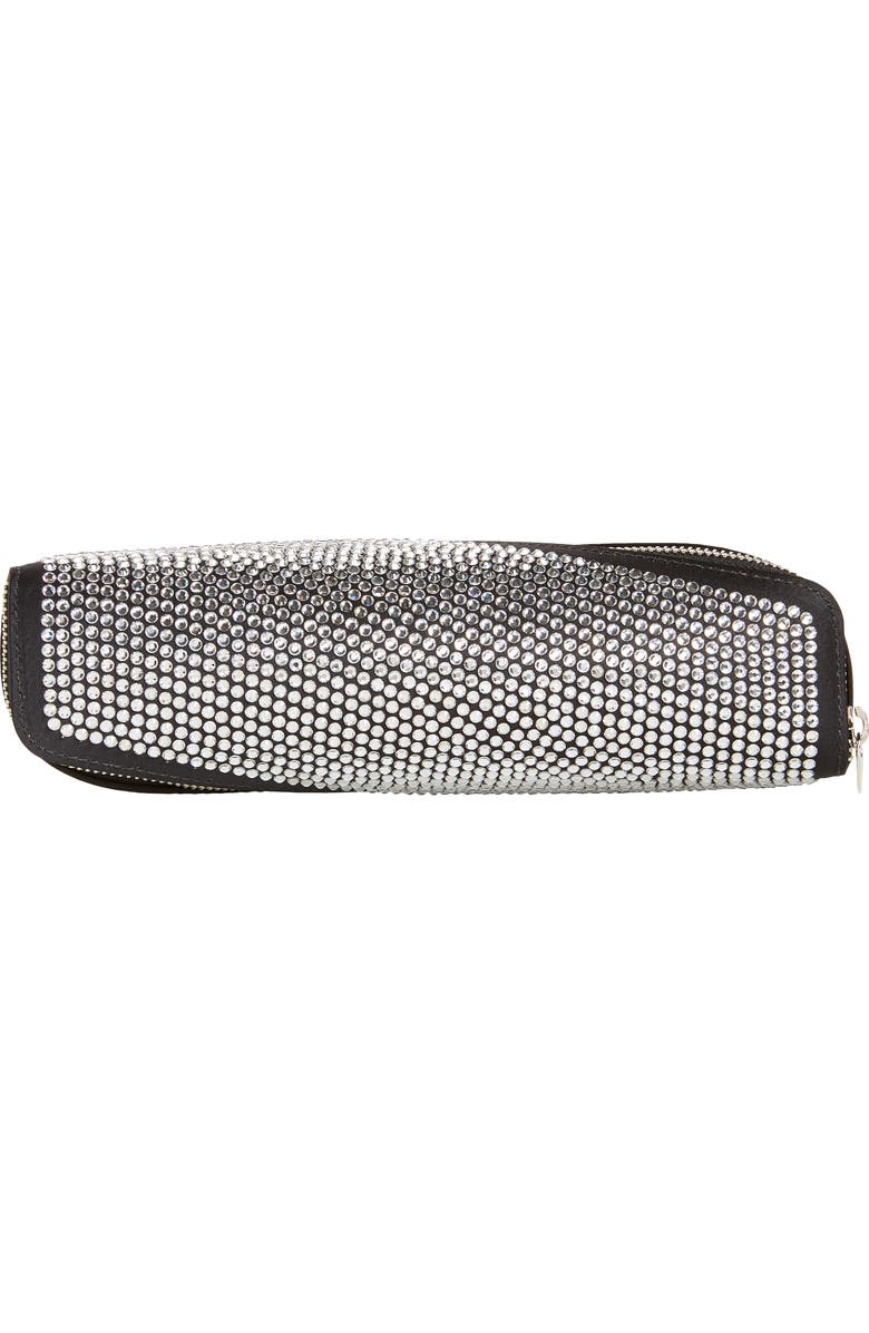 Coperni Swipe Crystal Zip Baguette Handbag, Alternate, color,