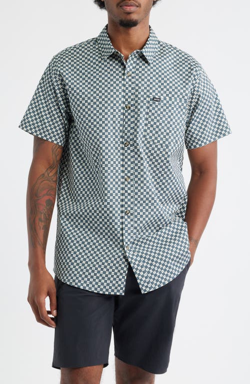 Rip Curl Fun Times Short Sleeve Button-up Shirt In Green