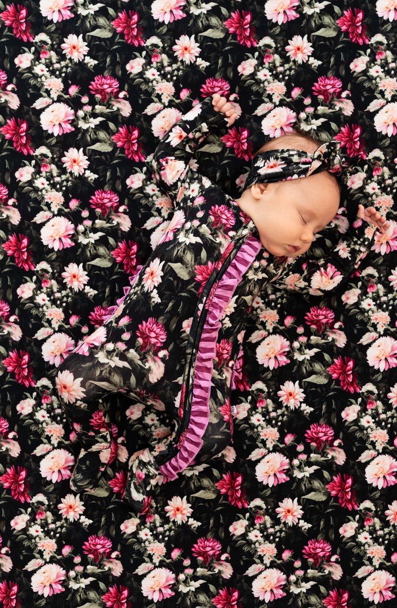 Laree + Co Fallon Ruffle Convertible Footie, Alternate, color, 