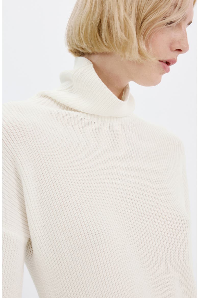 Bell Sleeve Turtleneck Sweater, Alternate, color, OFF WHITE