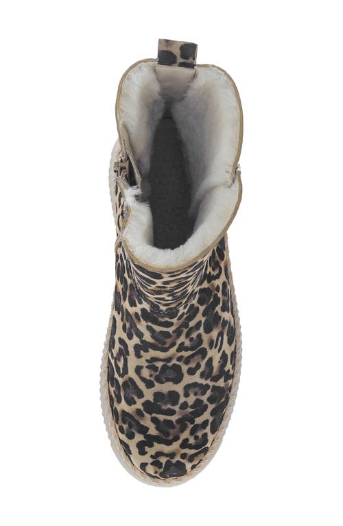 Gabor Genuine Shearling Platform Boot In Animal Print