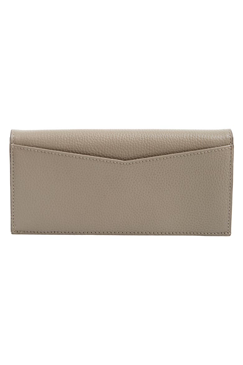 Hunter Leather Continental Wallet, Alternate, color, GREY TAUPE