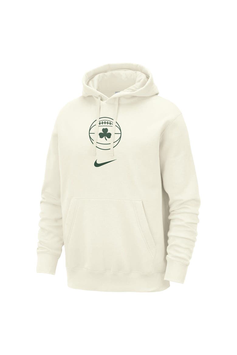 Men's Nike Cream Boston Celtics 2023/24 City Edition Essential Club Pullover Hoodie, Alternate, color, Cream