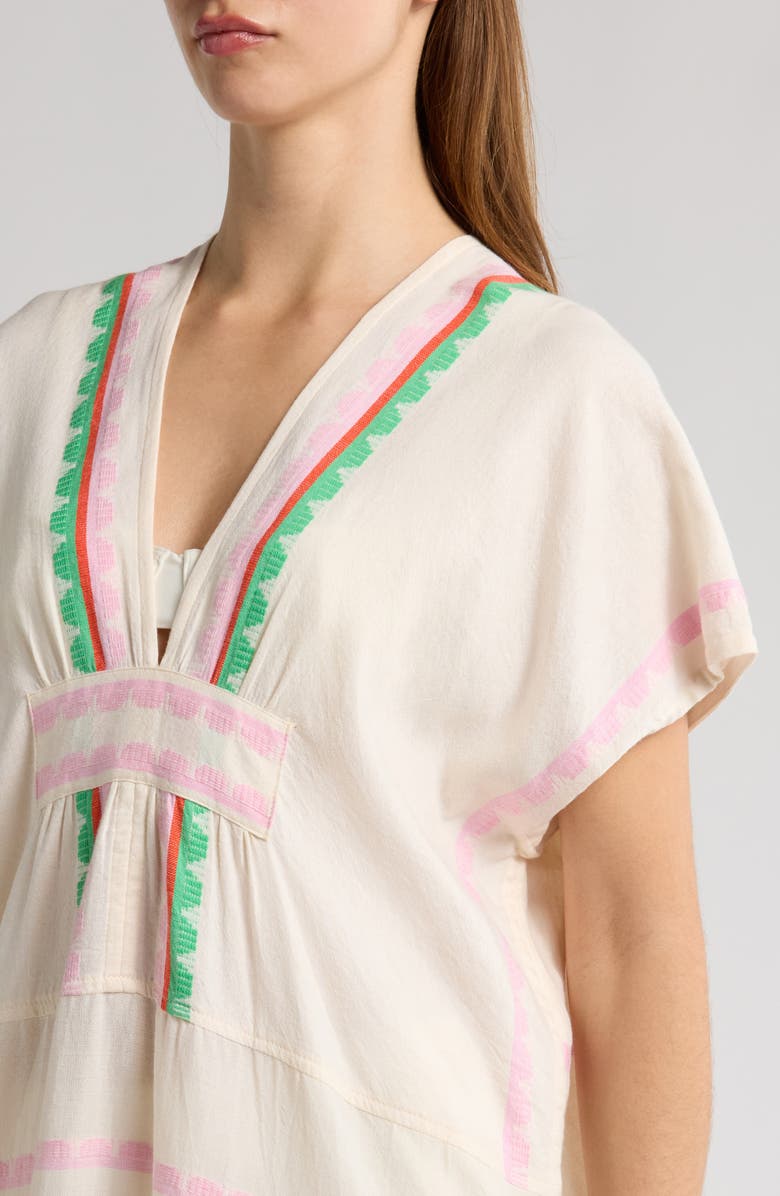 lemlem Gasira Stripe Cotton Caftan, Alternate, color, Kibebi Fragaria
