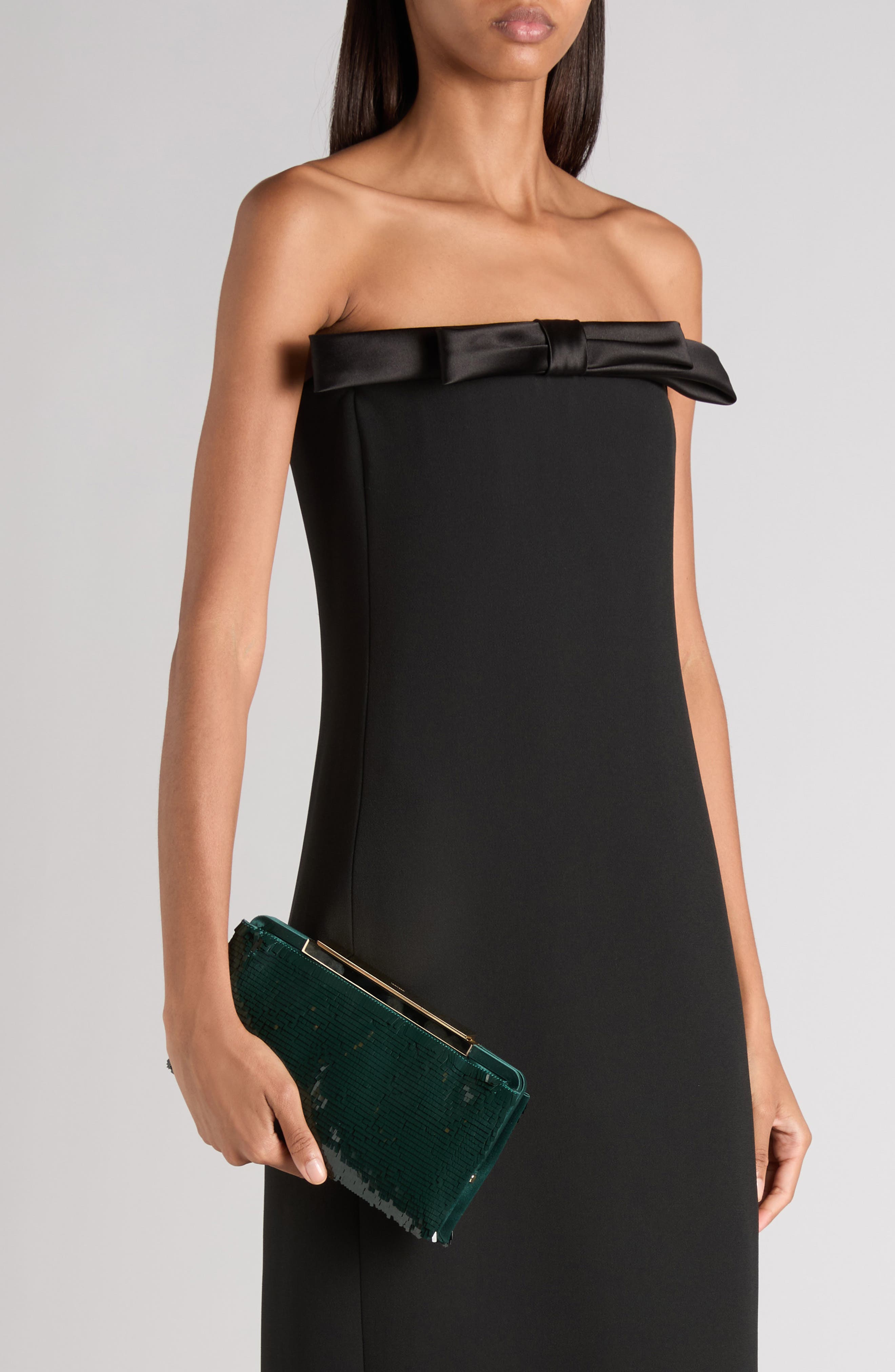 TOM FORD Patrick Paillette Clutch, Alternate, color, Forest