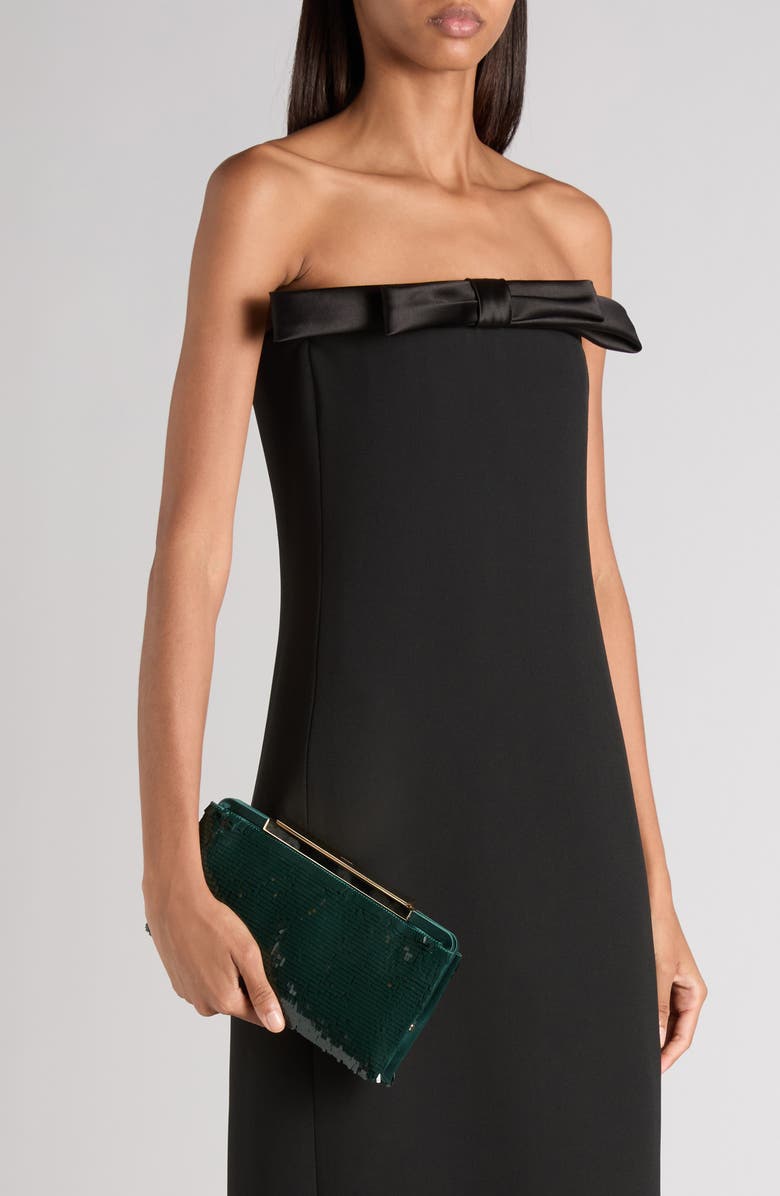 TOM FORD Patrick Paillette Clutch, Alternate, color, Forest