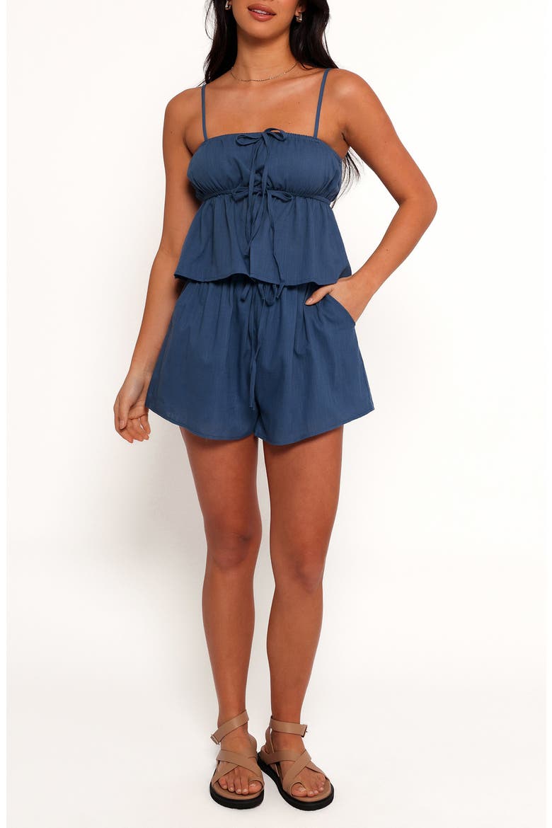 Gianna Cotton Camisole & Shorts Set, Main, color, DENIM