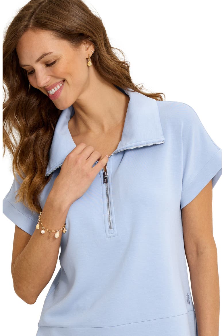 Palm Voyage Fleece Half Zip Pullover, Alternate, color, EVERTIDE