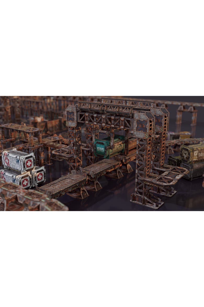 Scifi Terrain Maglev Depot V2 Abandoned Theme, Alternate, color, Multicolored