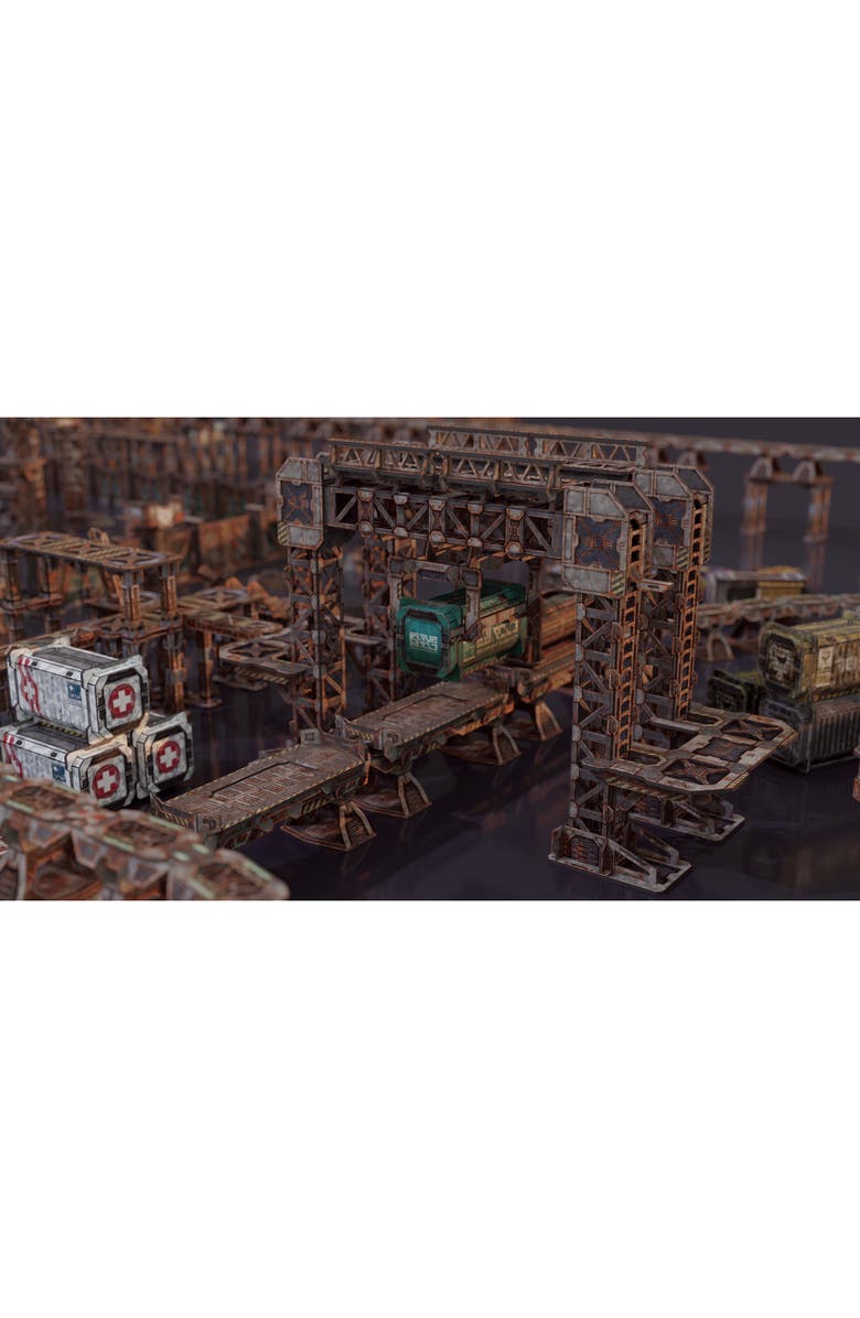 TinkerTurf Scifi Terrain Maglev Depot V2 Abandoned Theme, Alternate, color, Multicolored