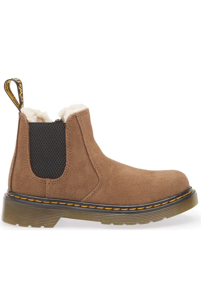 Dr. Martens Kids' 2976 Leonore Faux Fur Lined Chelsea Boot, Alternate, color,