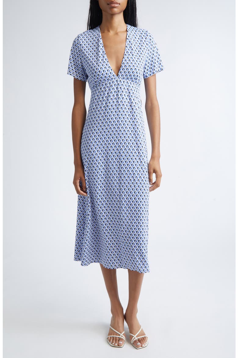Bchorigano Beachwear Geo Print Midi Dress, Main, color, CORNFLOWER BLUE