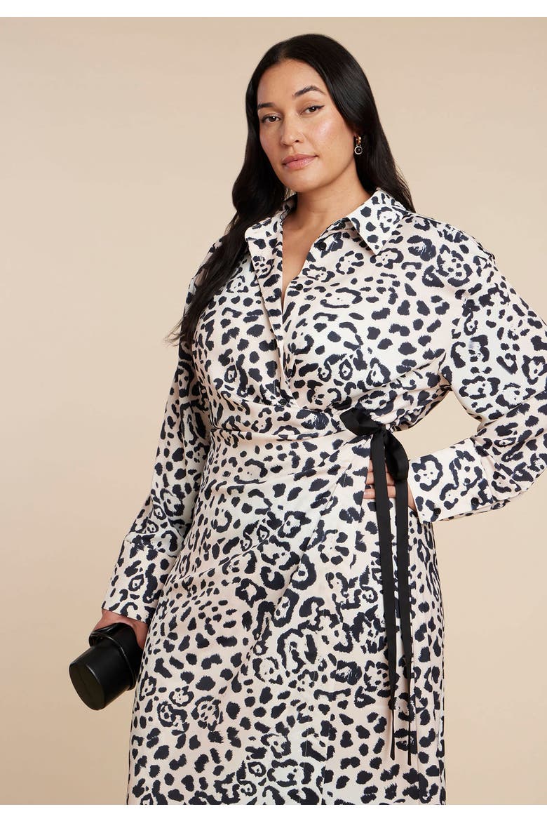 Wrap Detail Maxi Dress, Alternate, color, LEOPARD