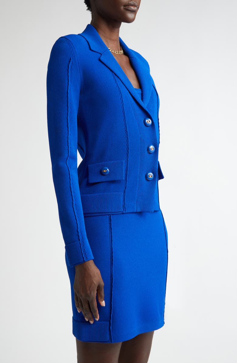 ST. JOHN Mixed Stitch Sweater Knit Jacket, Alternate, color,