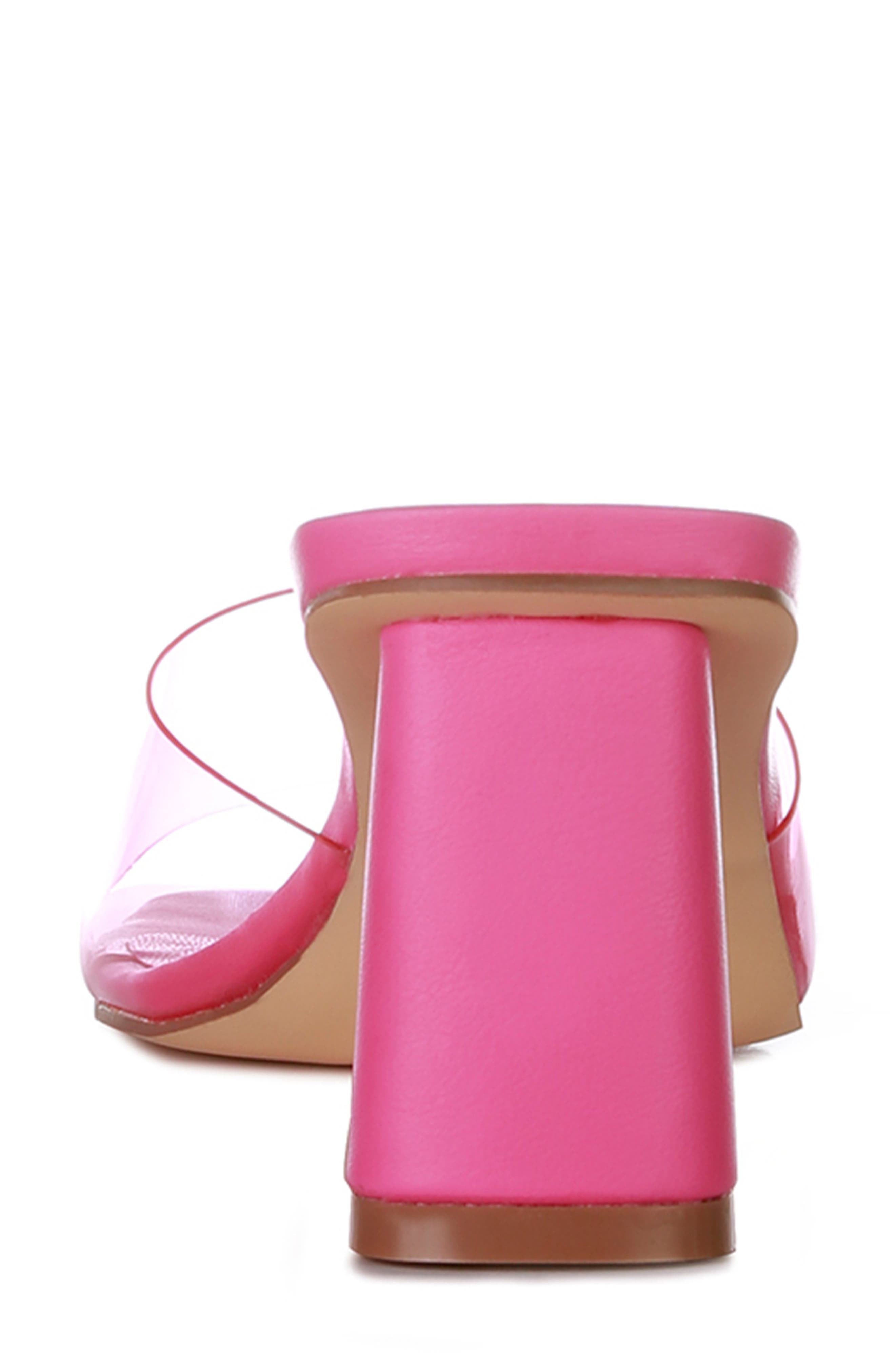 Clear Flirt Slide Sandal, Alternate, color, PINK