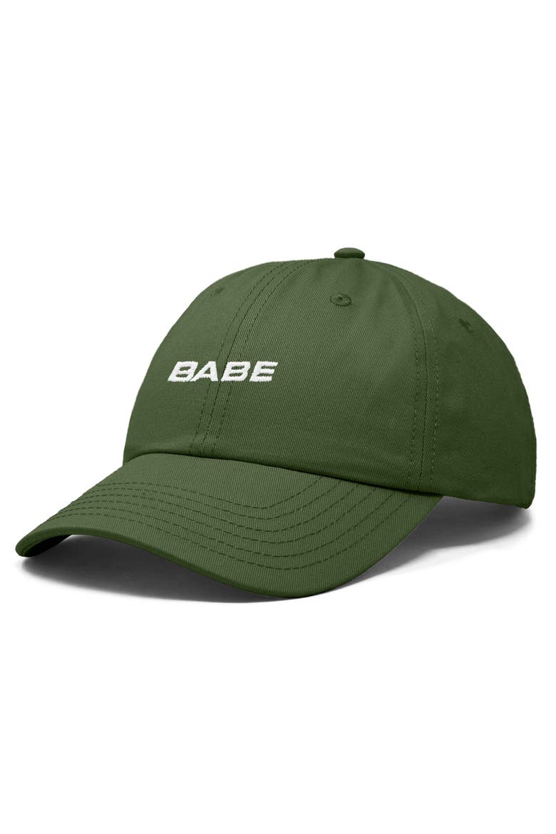 Babe Embroidered Cap, Alternate, color, Olive