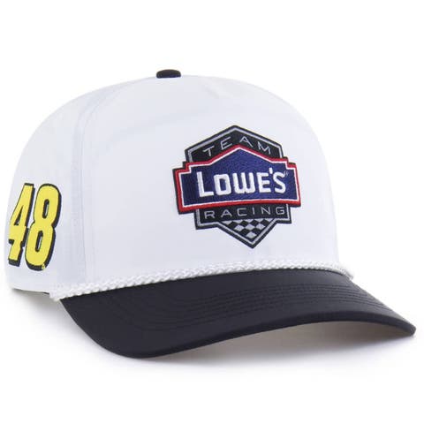 Men's '47 White/Black Jimmie Johnson brrr° Lowe's Rope Hitch Adjustable Hat
