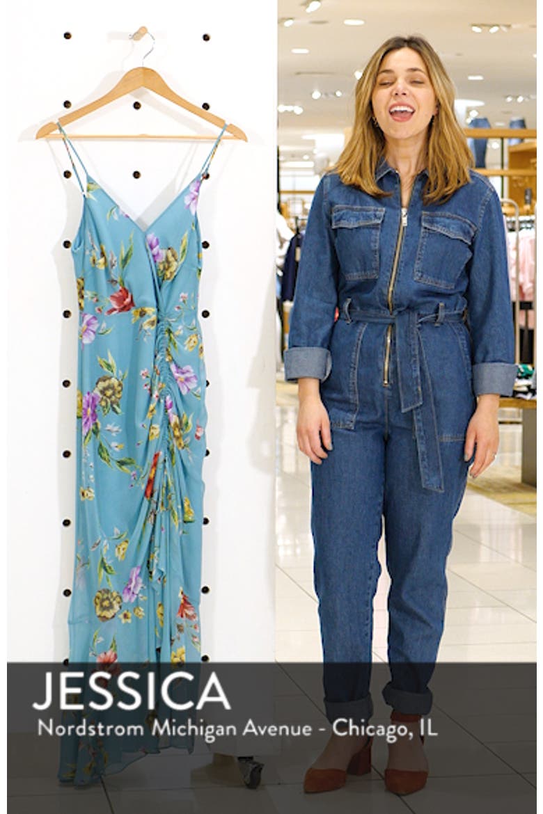 Floral Ruched Front Maxi Dress video