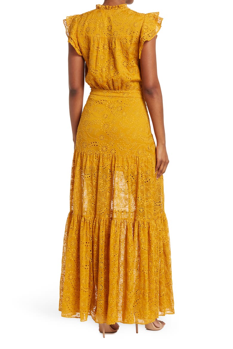 Sartori Button Front Dress, Alternate, color, SAFFRON