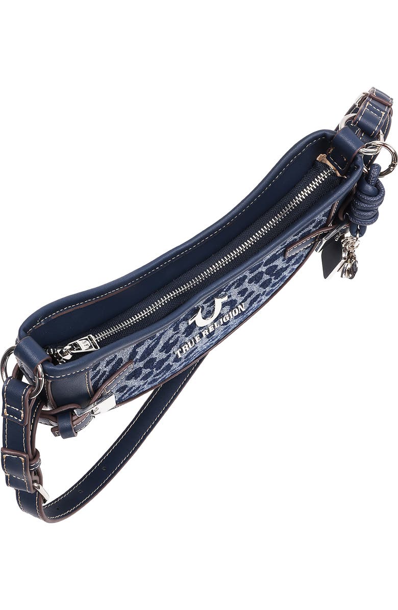 True Religion Blake Leopard Crescent Bag, Alternate, color,