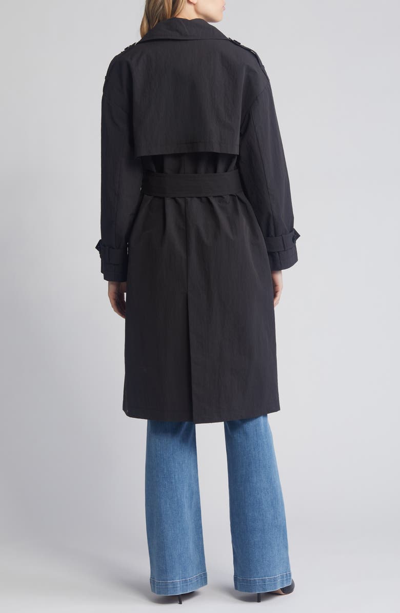 BCBGMAXAZRIA Double Breasted Packable Trench Coat, Alternate, color, 