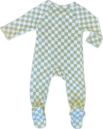 Checkerboard Footie, Cap & Lovey Set