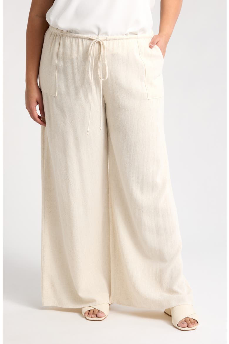 Relaxed Wide Leg Pants, Main, color, LINEN