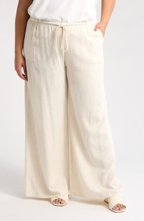 Relaxed Wide Leg Pants (Plus)