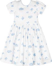 Hope & Henry Kids' Organic Puff Sleeve Sateen Party Dress