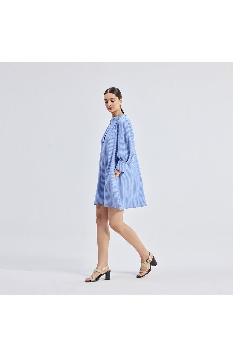 Reistor Oversized Tunic Dress with Optional Belt, Alternate, color, Striped