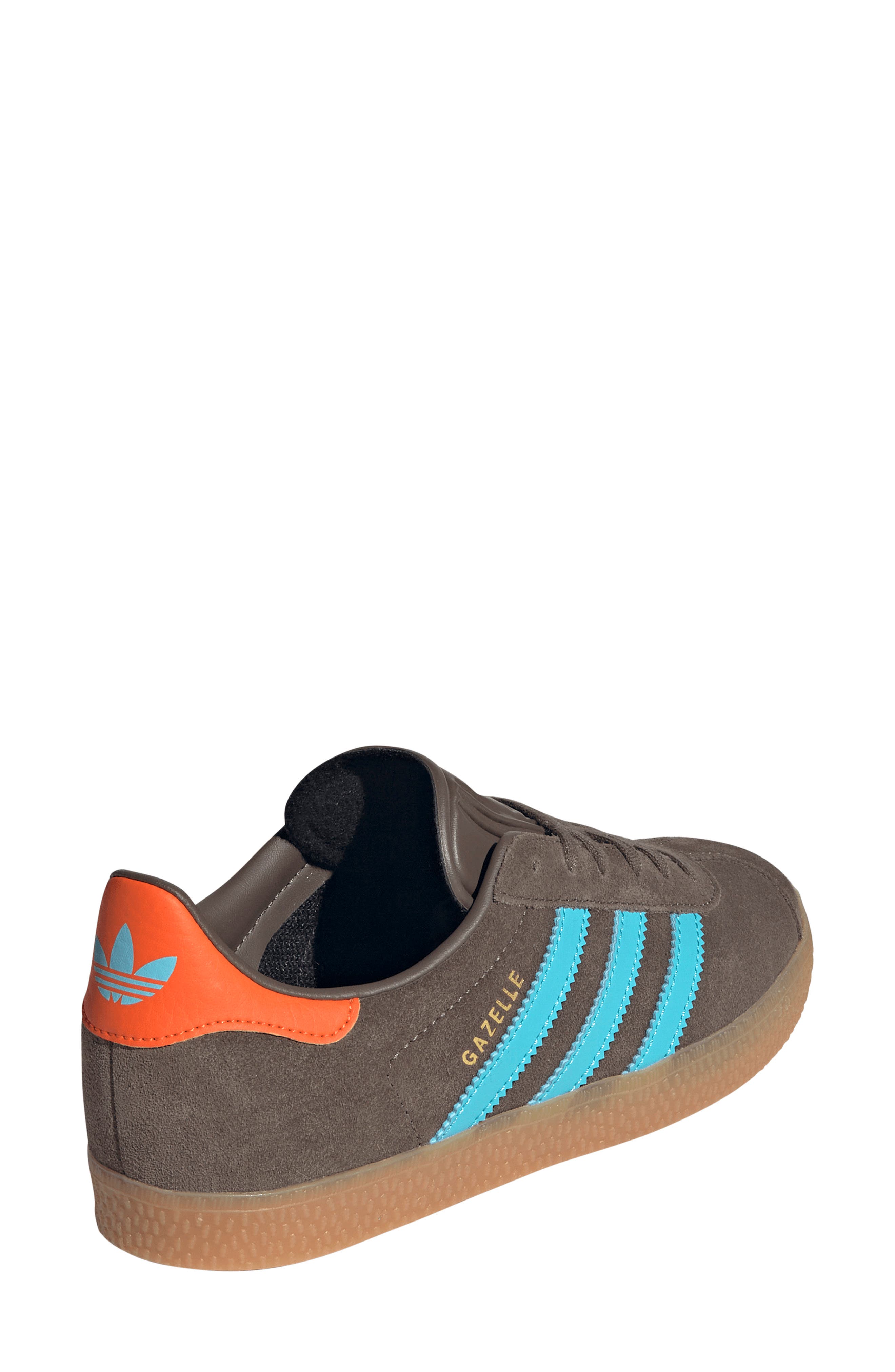 adidas Kids' Gazelle Sneaker, Alternate, color, Brown/ Blue/ Orange