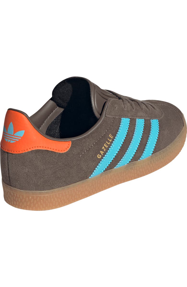 adidas Kids' Gazelle Sneaker, Alternate, color, Brown/ Blue/ Orange