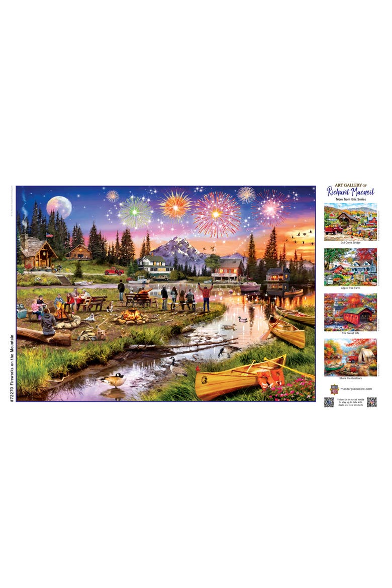 Fireworks on the Mountain 1000pc Puzzle, Alternate, color, Multicolor