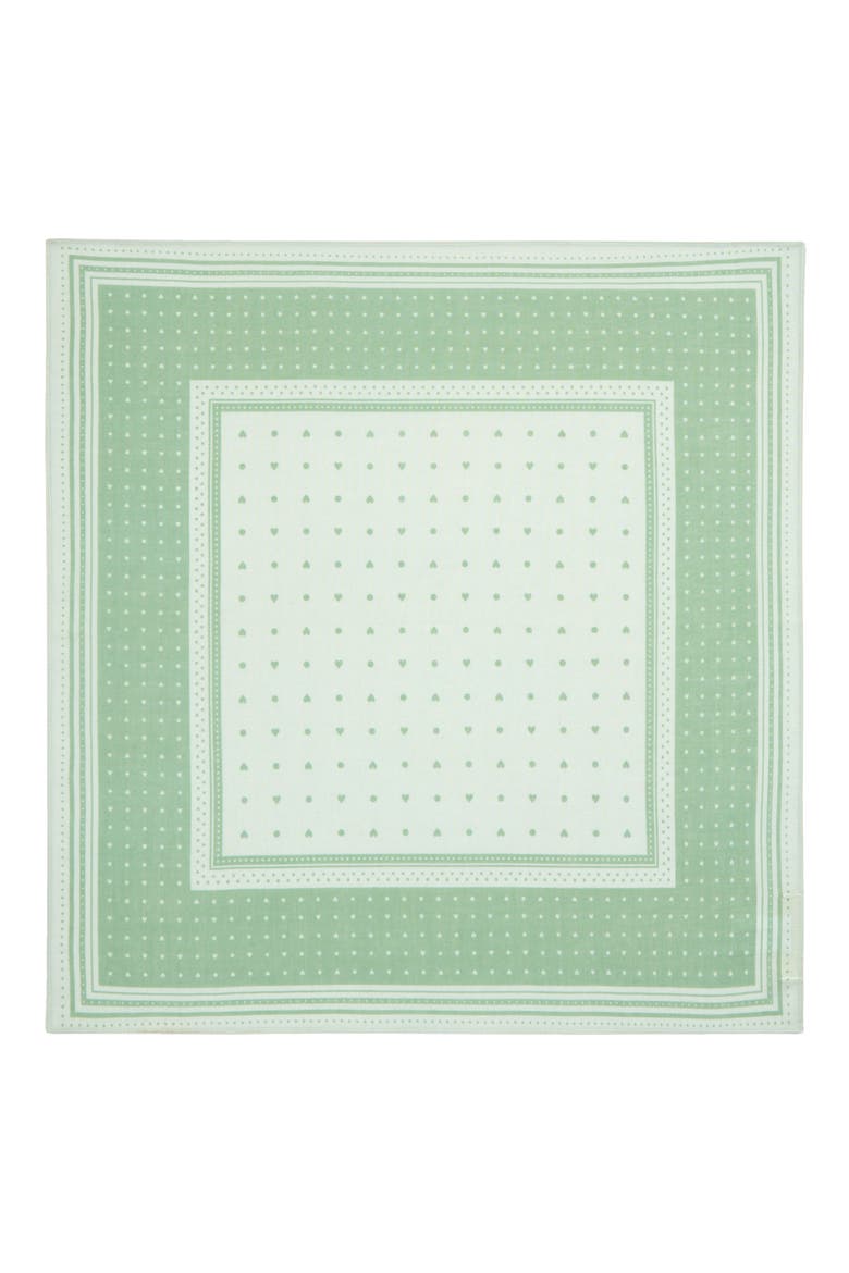 Cotton Gauze Bandana, Alternate, color, VINTAGE GREEN HEARTS
