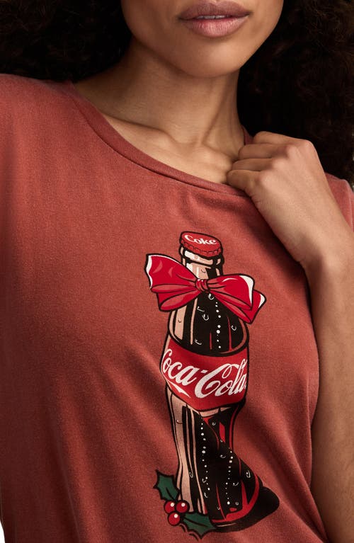 Lucky Brand Coca-cola® Christmas Bottle Cotton Graphic T-shirt In Brown