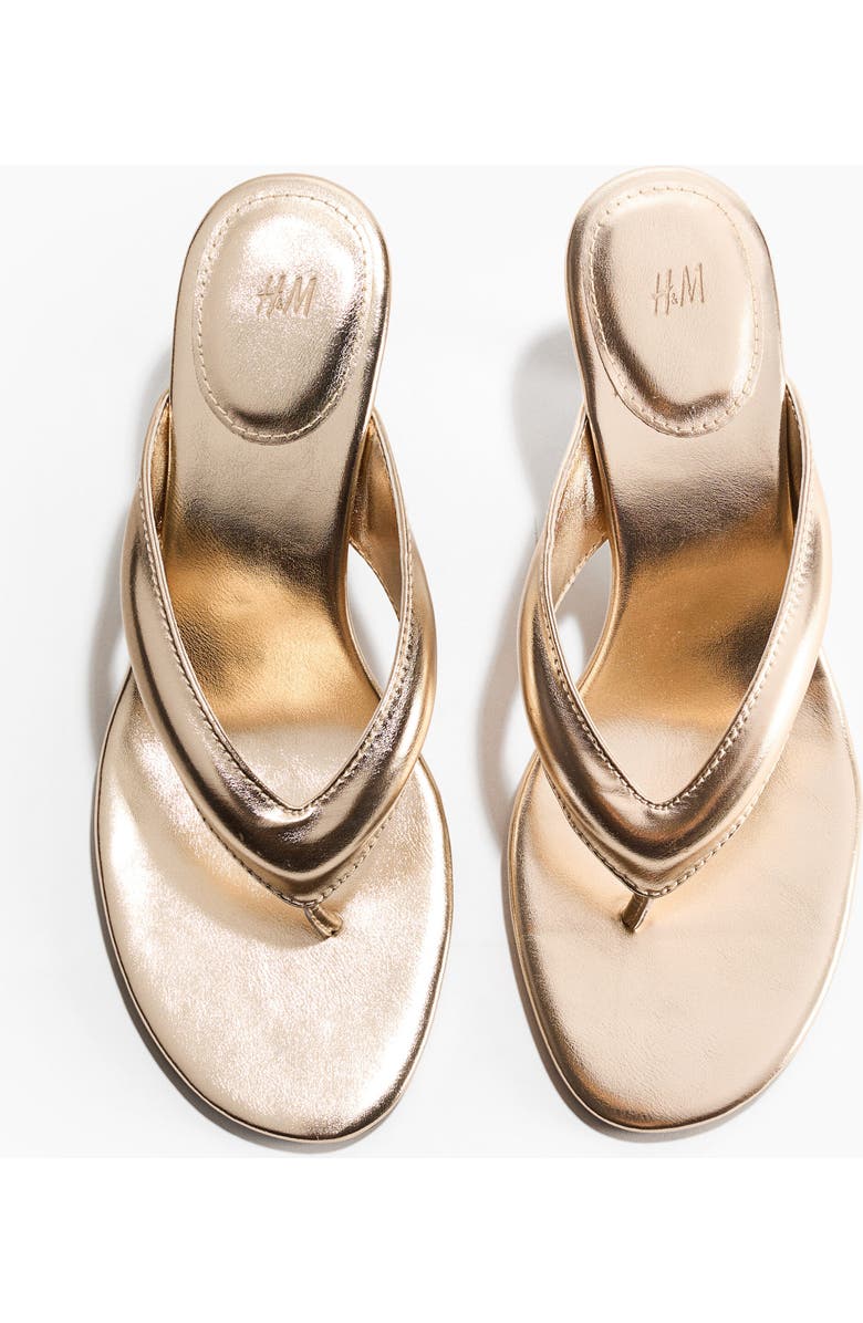 H&M Heeled Sandals, Alternate, color, Gold-Colored