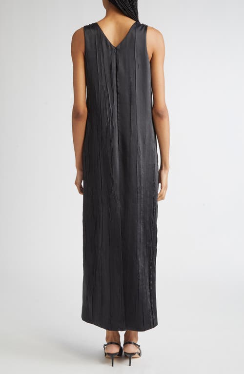 Brandon Maxwell The Keke Embellished Crinkled-satin Midi Dress In Gray