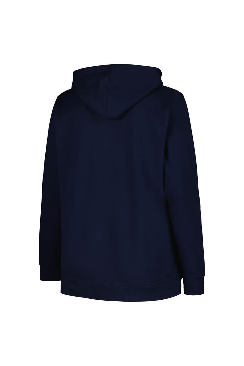 Women's Fanatics Branded Navy Chicago Bears Plus Size Heart and Soul V-Neck Pullover Hoodie, Alternate, color, Navy