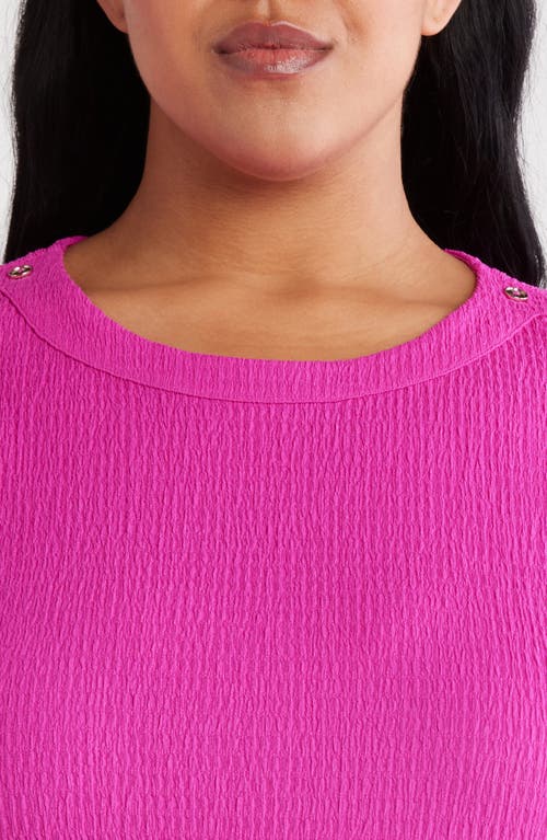 Jones New York Button Accent Cap Sleeve Top