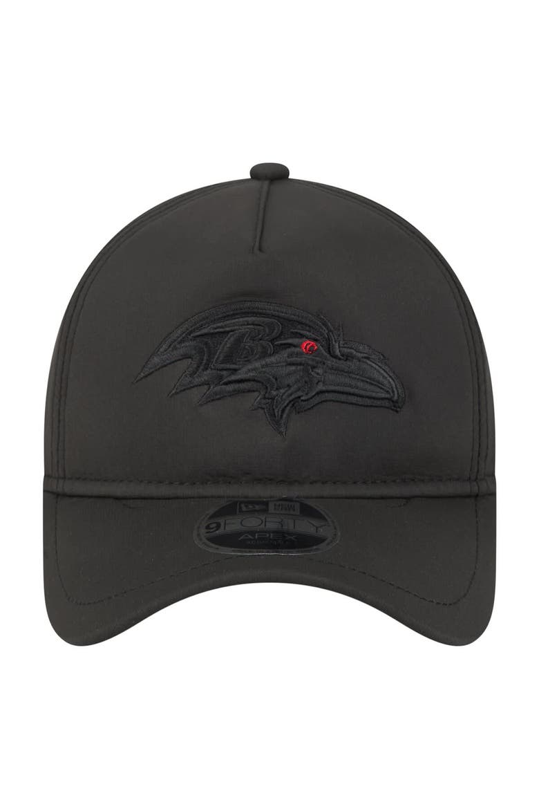 Men's New Era  Black Baltimore Ravens Apex 9FORTY Adjustable Hat, Alternate, color, Black
