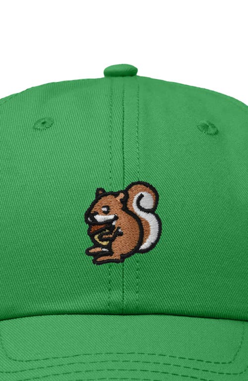 Shop Dalix Squirrel Embroidered Outdoor Cap In Kelly Green