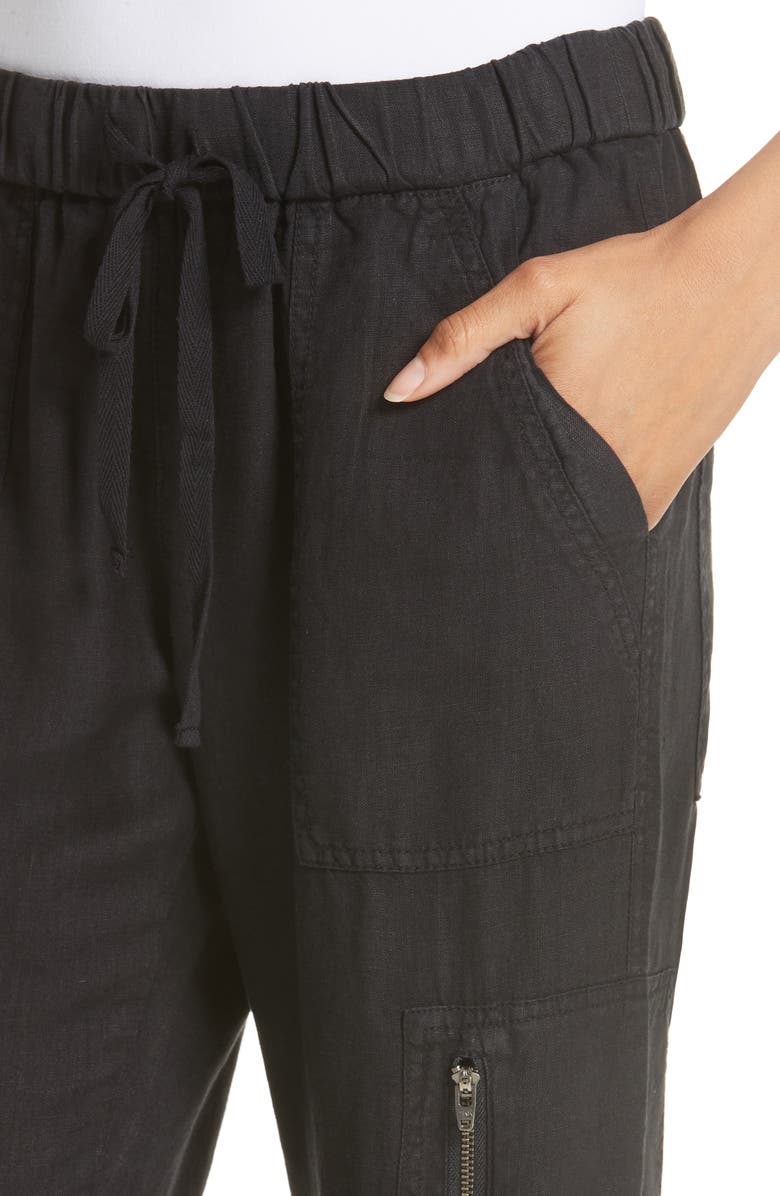 Joie Florimel Crop Linen Jogger Pants, Alternate, color, 