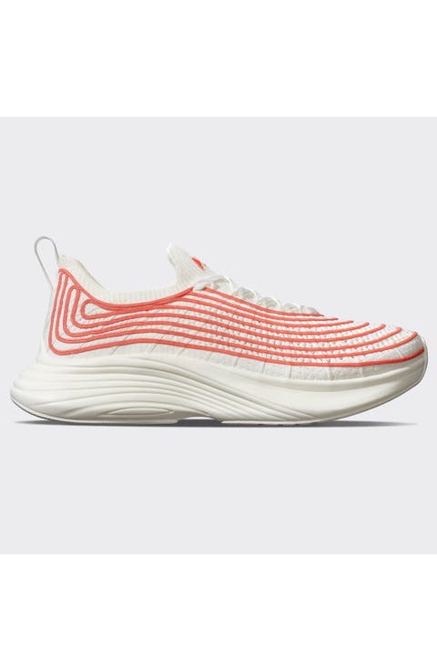 Women's TechLoom Zipline Ivory Blood Orange Sneaker