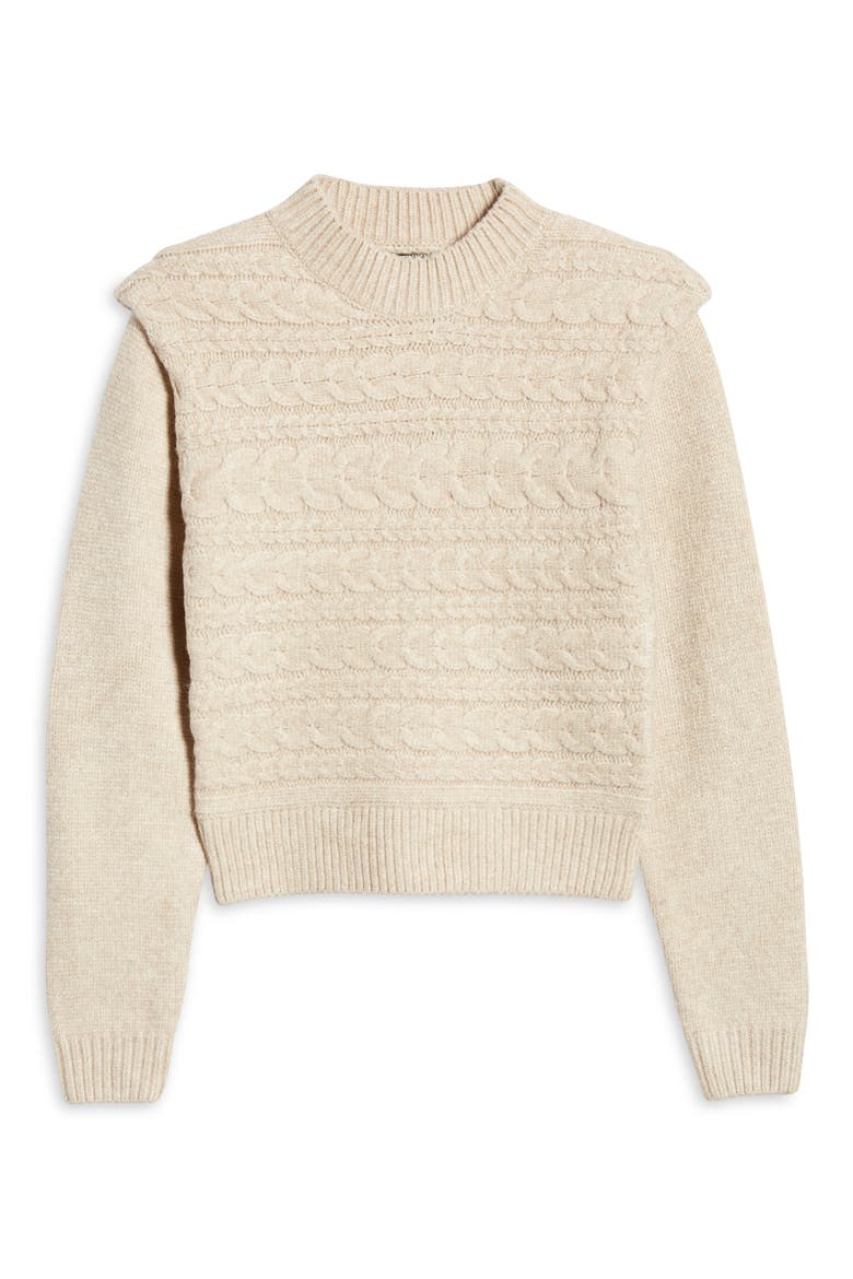 Horizontal Cable Crewneck Sweater, Alternate, color, ASPEN