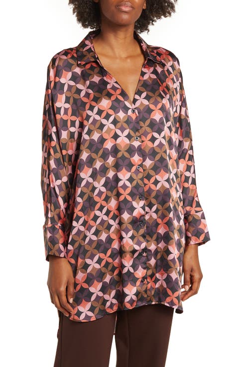 Marissa Collared Poly Silk Tunic