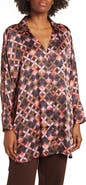 BY DESIGN Marissa Collared Poly Silk Tunic
