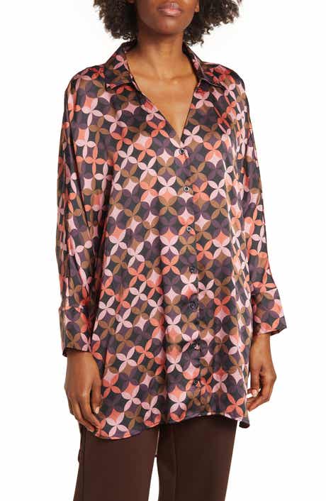BY DESIGN Marissa Collared Poly Silk Tunic